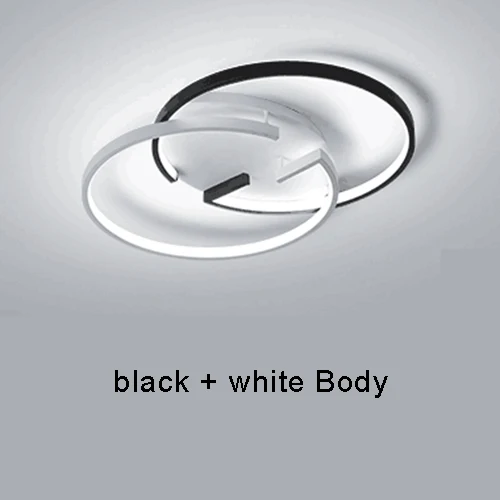 black and white Chandelierrec AC90-260V потолочные люстры светильники Современные светодиодные люстры Гостиная Спальня низкие потолки канделябро - Цвет абажура: black and white
