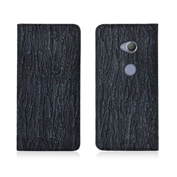 

Bark Pattern Genuine Leather Magnetic Flip Phone Case For Sony Xperia XA2 Ultra/Sony Xperia XA2 Phone Cover Card Slot Holder