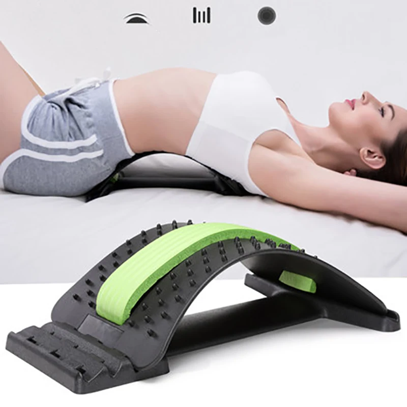 

ABS Multi-Level Fitness Back Massager Stretcher Stretching Device Waist Massage Lumbar Support Muscle Acupuncture Relief