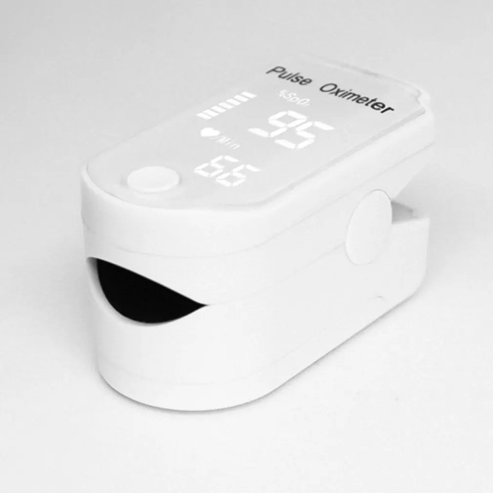 LED Display White Finger Pulse Oximeter High Efficiency and Accurate Portable Heart Rate Sensor Adult | Красота и здоровье