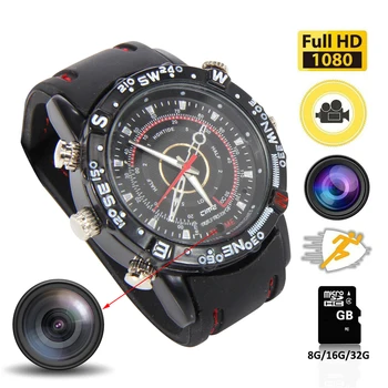

Video Camera Watch Tiny Small DVR Watch Hidden Secret Waterproof Wireless Wristwatch IR Night Vision Internal 8G/16G/32G Storage