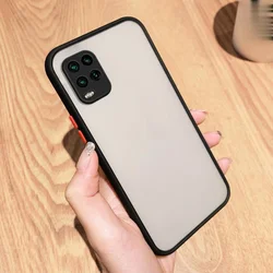 Matte Luxury Shockproof Slim Silicone Phone Cover - Candy Color for Mi 10 Lite 5G (Black)