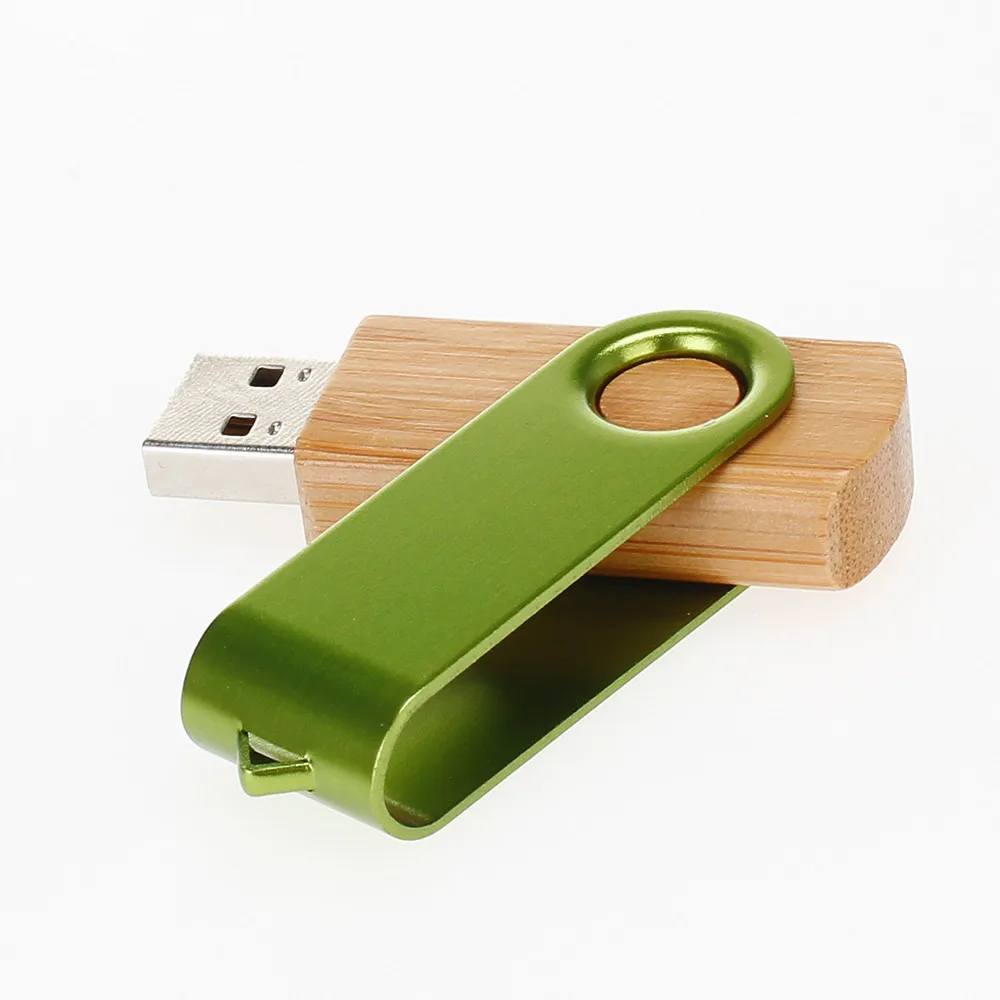 Вращающийся металлический деревянный USB флеш-накопитель, карта памяти 2,0, 4 ГБ, 8 ГБ, флешка, 16 ГБ, флешка, 32 ГБ, 64 ГБ, 128 ГБ, usb диск, бесплатный логотип на заказ