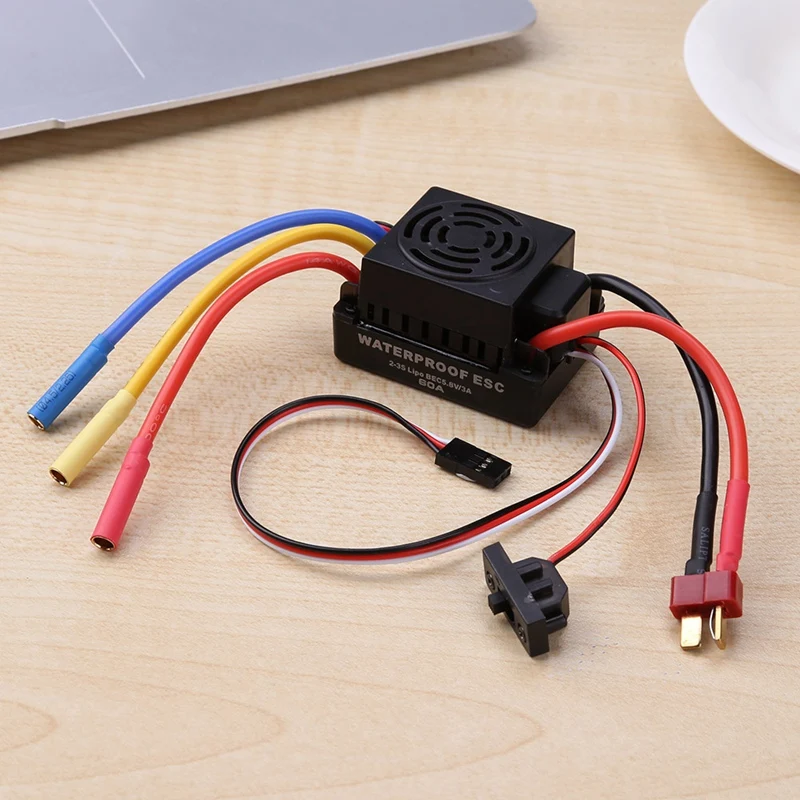 Бесщеточный 60A Esc программатор для 1/10 Rc Автомобиль Грузовик Мотор Комплект