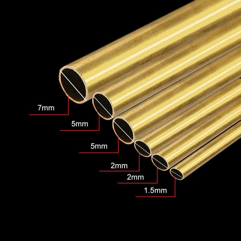 Useful Brass Tube Pipe Tubing Round Outer 2mm 3mm 6mm 8mm Long 200 300mm 5