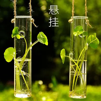

Transparent glass vase hanging creative water drop-type love hanging ball vase flower inglecrafts