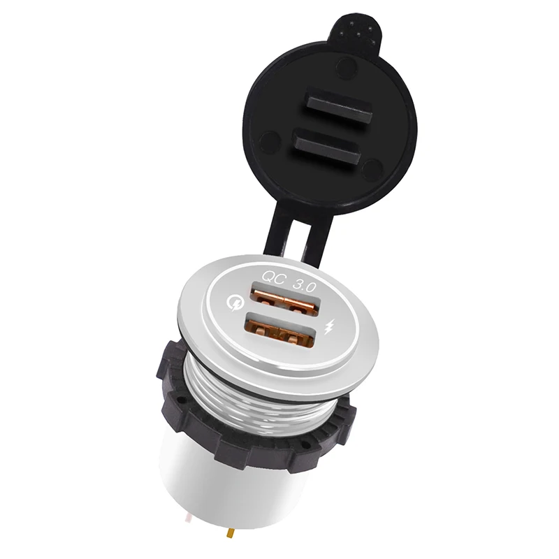 12 V-24 V 5 V/3.4A мотоцикла Быстрая зарядка 3,0 Dual USB мобильных телефонов gps Зарядное устройство