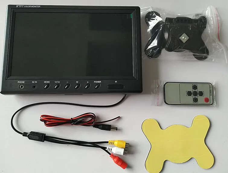9-Inch High-definition on Board Monitor Car Mounted Rear View LCD Screen Double Video Input Reversing Priority