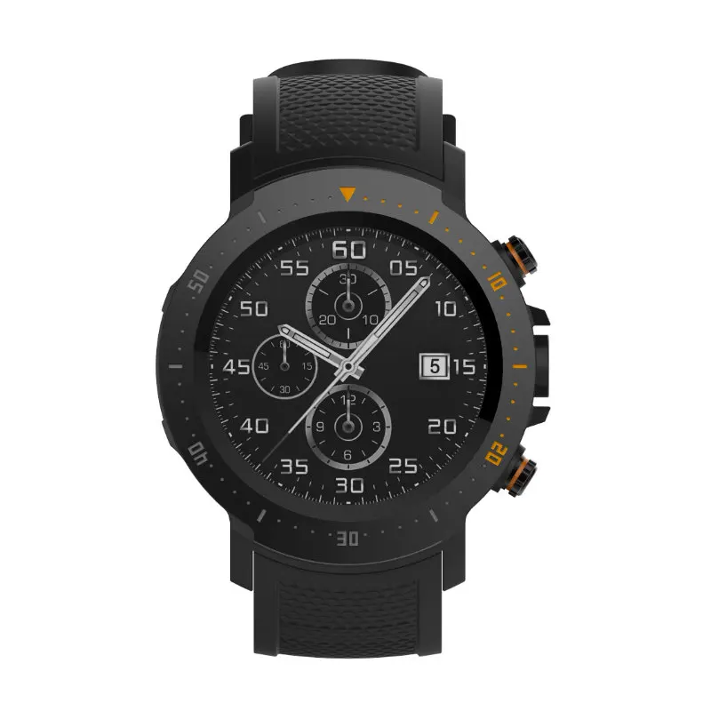 Черный Smartwatch 4G 530 мАч 1+ 16 ГБ водонепроницаемые Роскошные умные часы Спортивные gps часы телефон Шагомер Smartwatch для IOS Android Xiaomi A4 - Цвет: Черный