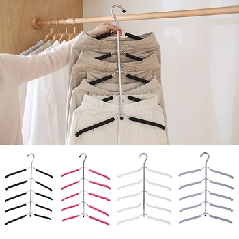 

5 Layers Stainless Steel MultiFunctional Clothes Hangers Pants Storage Hangers Cloth Rack Multilayer Storage Cloth Hanger