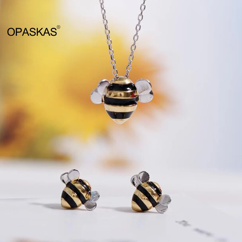 Adopt a Bee Necklace Silver Flying Animal Pendant Cute Jewelry Gift for Women VL | Украшения и аксессуары