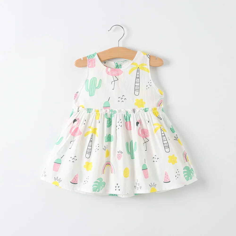 

2020 Girls Summer-New Style Fashion Sleeveless Dress Little Girl Cute Casual Style CHILDREN'S Clothes
