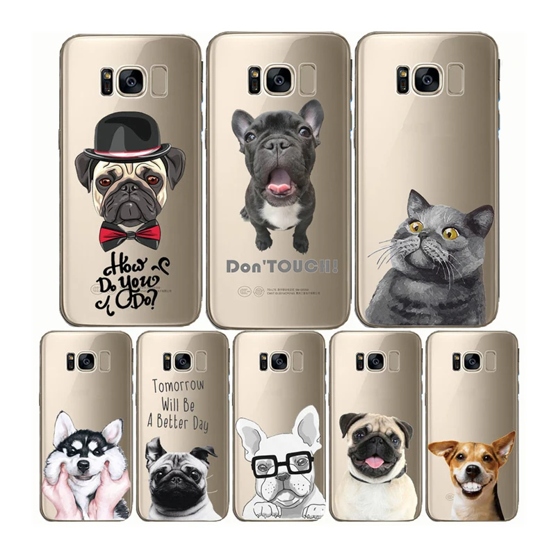 Мягкий чехол для телефона с изображением милой собаки и кота Samsung Galaxy Note 20 10 9 8 S21 S20