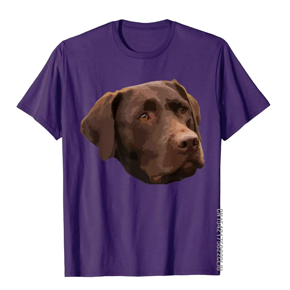 Funny Chocolate Lab T-Shirt Labrador Retriever Dog Head__97A128purple