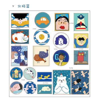 60Pcs/Pack Colourful Funny Series Stickers Diary DIY Scrapbooking Sticker bullet journal Cute Stickers School Office Stationery - Цвет: A