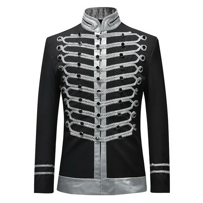 WENYUJH 2019 Male Single Breasted Suit Jacket Men Military Stage Suit Fashion Drama Costume Party Blazer Hommes Plus Size New WENYUJH 2019 Male Single Breasted Suit Jacket Men Military Stage Suit Fashion Drama Costume Party Blazer Hommes Plus Size New