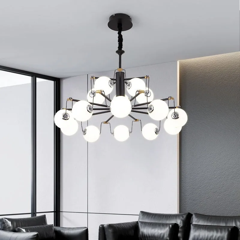 LED Chandelier Lighting For Dining Living Room Bedroom Hanging Lamp Creative Modern Home Chandeliers Fitting Adjust 3 Colors