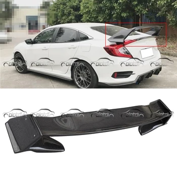 

TR Style Real Carbon Fiber Rear Trunk Wing Spoiler Splitter For CIVIC 10TH