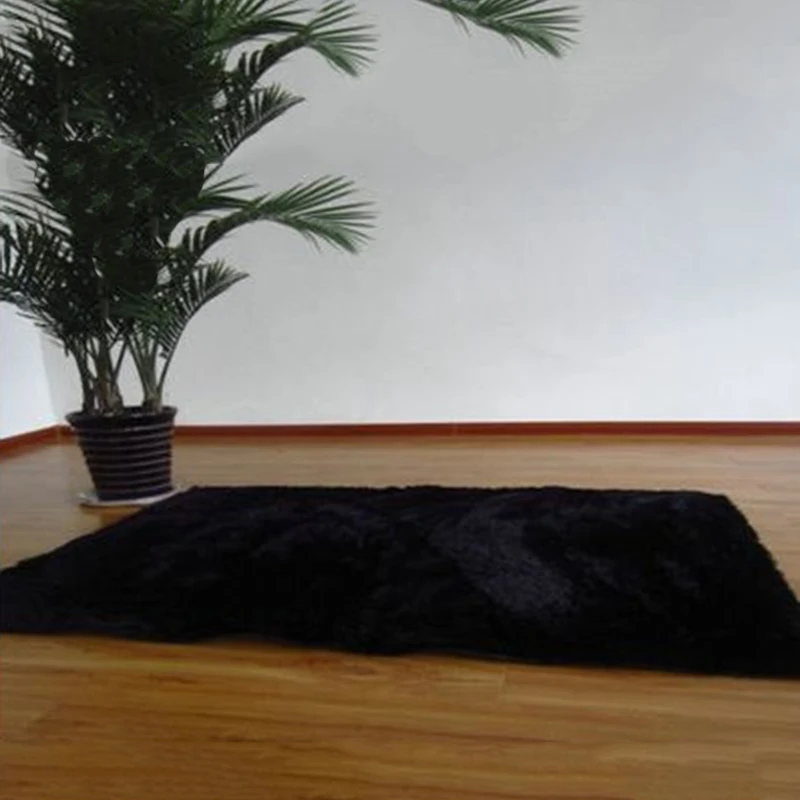 Пушистый Ковер внутри помещений, не скользящие, против скольжения, ПЛЮШЕВЫЕ ЛОХМАТЫЙ пол ковер Гостиная ковер коврик 80*120