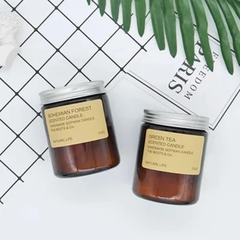 

Happy Birthday Romantic Jar Candle Decorative Christmas Candles Scented Aromatherapy Candles Aroma Soy Velas Boda Gift 50P34