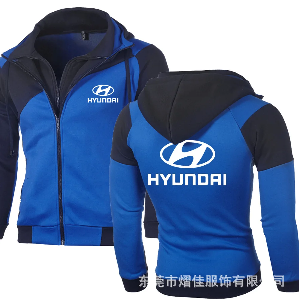Для Hyundai Logo Мужская модная куртка с двойной молнией в стиле рок хип хоп Slayer