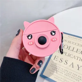 

Anti-slip Silicone Case Pink Pig Pattern Protective Cover Shell for FreeBuds 3