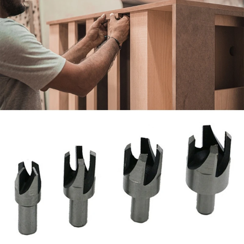 Wood Plug Cutter Straight and Taper Claw Drill Bit Set Improve Working