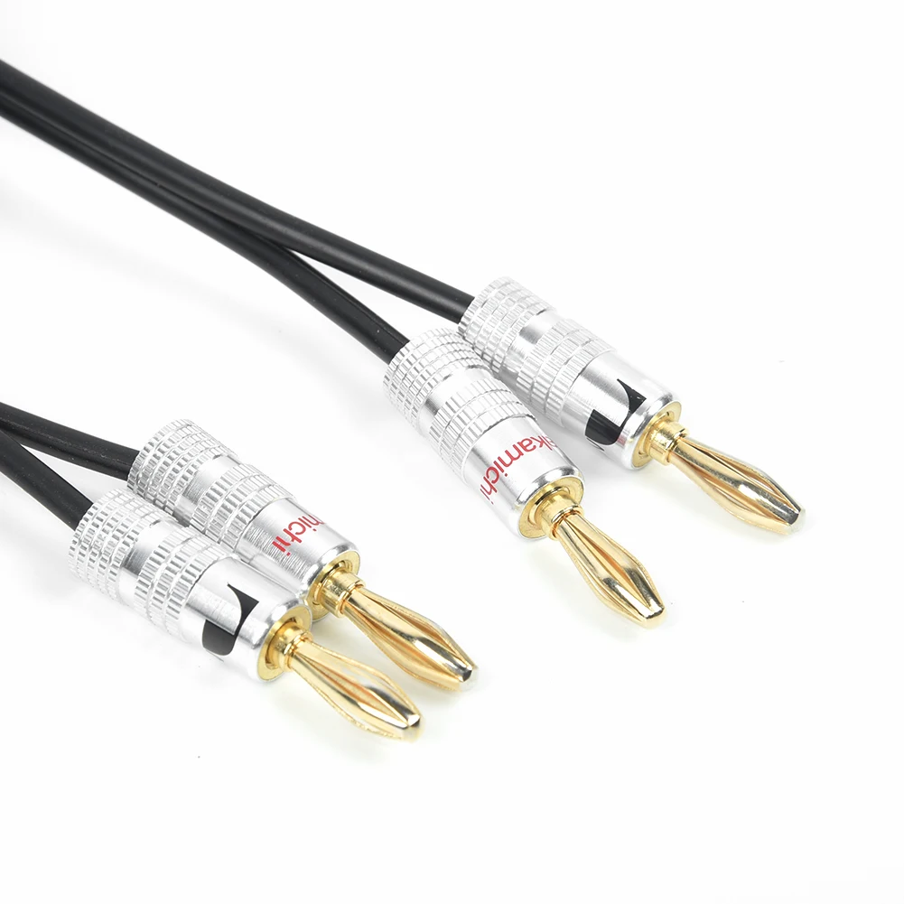 Blue Audio Speakers Cable Cord Line OFC Wire With Banana Plug Connector Stereo | Компьютеры и офис