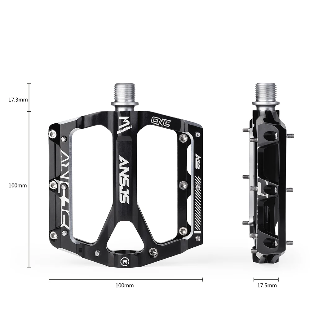 Ansjs Нескользящие педали для горного велосипеда, ультра сильные красочные Cr-Mo CNC Обработанные 9/1" 3 герметичные подшипники для дорожного BMX MTB Fixie Bike