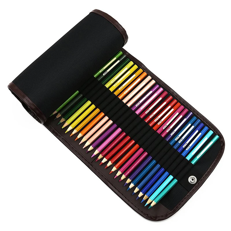 48 Canvas Colored Pencil Wrap / Roll Up Pencil Case / Colored Pencil Case / Bags / Pouches for School Office Art