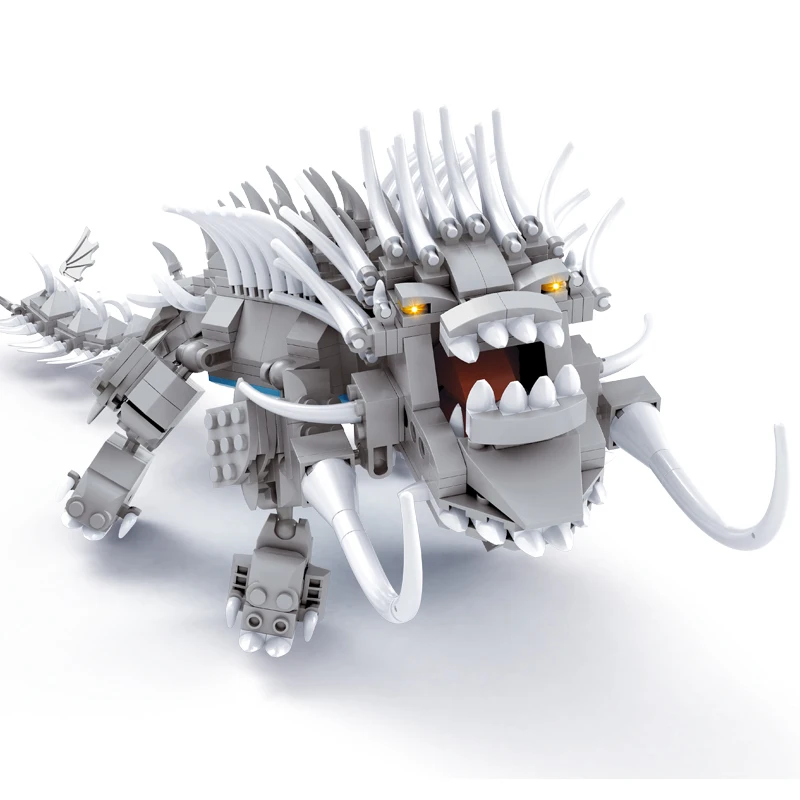 AUSINI King Dragon модель строительные блоки DIY игрушки создатели для мальчиков Скелет