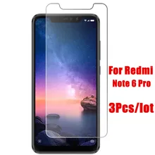Комплект из 3 предметов, для Xiaomi redmi note6 pro Note 6Pro Защитное стекло для экрана мобильного телефона, защитная пленка на xaomi RedmiNote6 pro защитное закал...