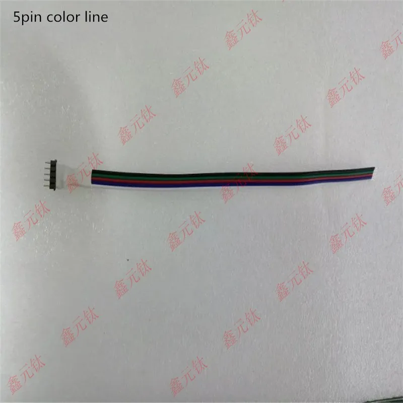 2pin красный и черный провод 4pin черный красный зеленый синий провод 5pin параллельная линия лампы полосы подключения - Цвет: 5pin 15cm 10pcs