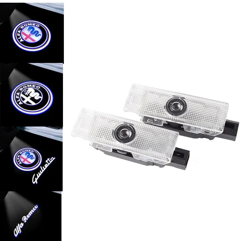 

2pcs For Alfa Romeo 159 147 156 Giulietta Giulia Mito Stelvio Brera Led Car Door Welcome Light Logo Projector Laser Door Light