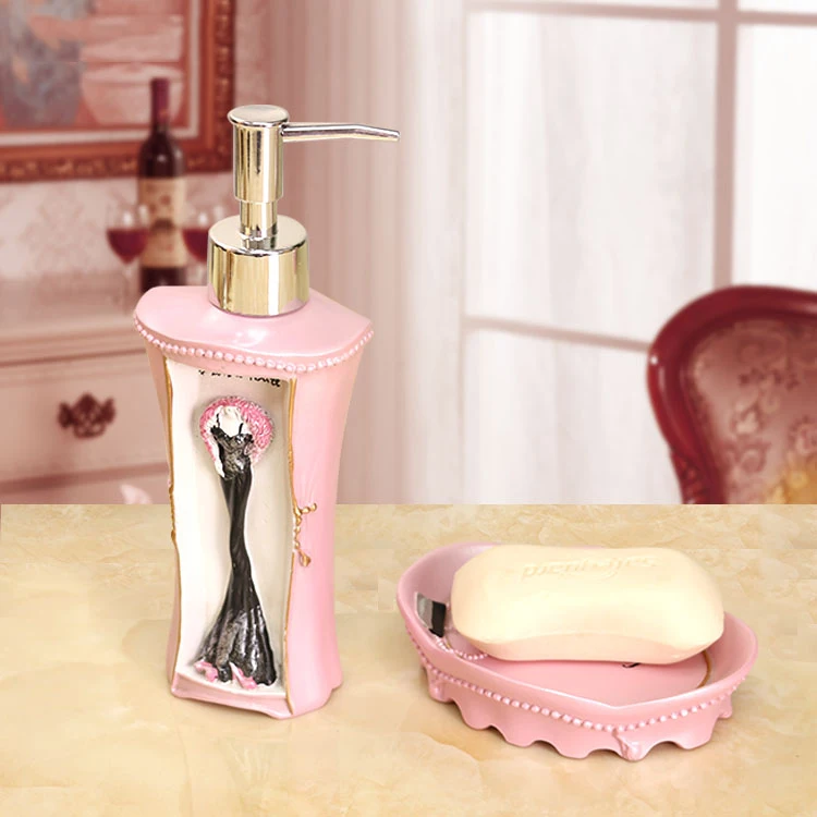 Прямая, новинка, розовый, для хранения ванной комнаты, креативный набор для мытья, современный свадебный подарок для ванной, пара зубных щеток, чашка - Цвет: as the picture shows