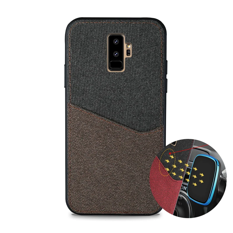 Canvas phone case For Samsung Galaxy S7 Edge Plus Business S8 S9 Case Back Cover note 8 Note 9 A5 A8 2018 |