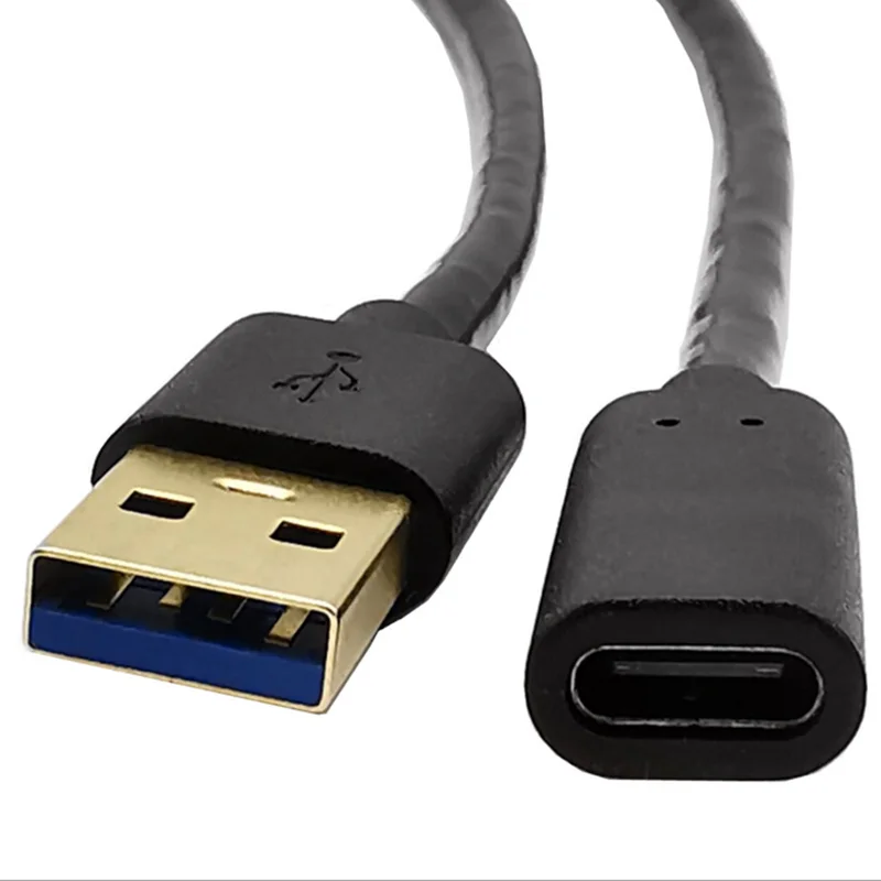 Ouro-banhado Usb 3.0 a a Usb-c Cabo Adaptador Fêmea tipo a 3.0 Macho para tipo c Fêmea Usb 3.1 Dados e Conversor de Carregamento - Imagem 4