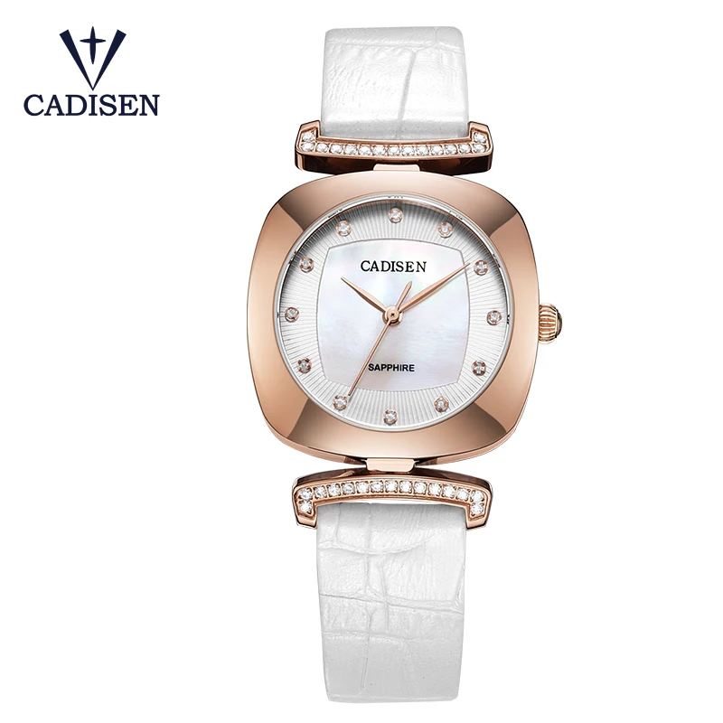 

Cadisen 2019 Fashion Luxury Brand Watch Leather Quartz Ladies Watches Hour montre femme relogio feminino Stainless steel Watch