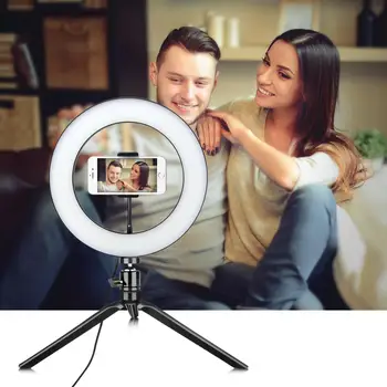

Novedades Dimmable LED Selfie Ring Light Vlog Blogger Video Live Makeup Table Lamp Phone Photography Fill Light Night Light