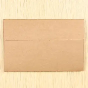 

10.2*15.5*0.5cm Kraft Paper Foldable Photo Display Box Postcard Box With Window Greeting Card Party Packaging LX1776