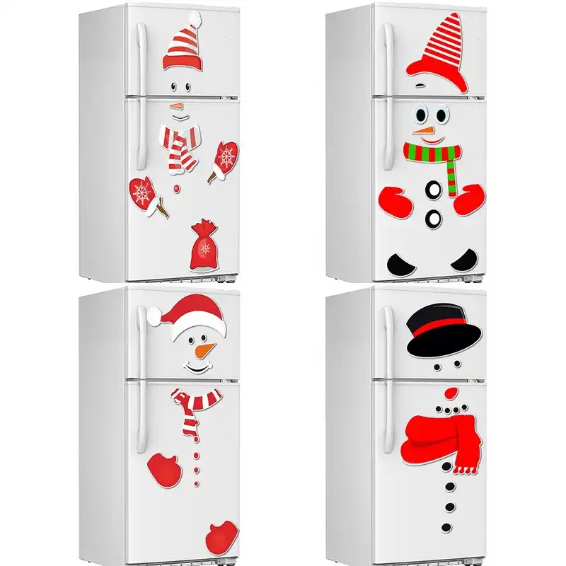 クリスマス冷蔵庫マグネット休日の家の装飾雪だるま式磁気漫画かわいいガレージドア 冷蔵庫マグネット Aliexpress