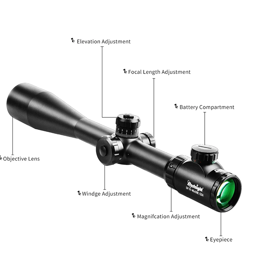 Bestsight 10 40X50 тактический Оптический Снайперский прицел с длинным рельефом для глаз
