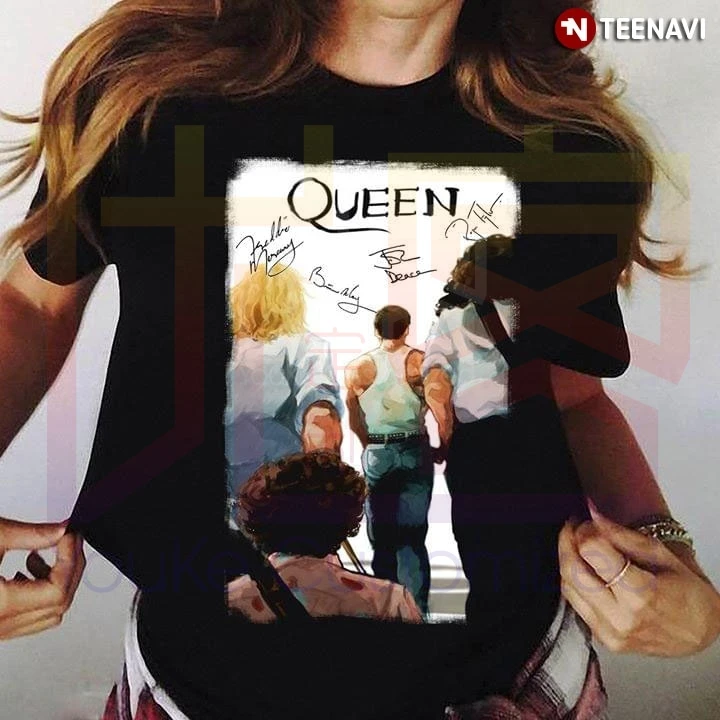 Уникальный Повседневный Топ с короткими рукавами и надписью queen Rock Band