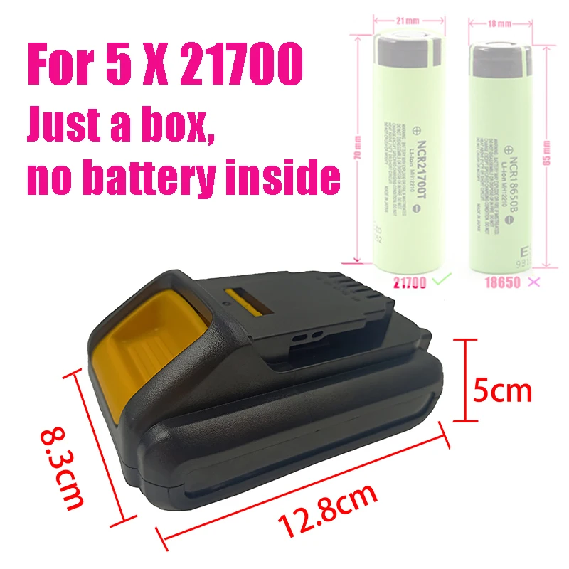 5*21700 DCB200 Li-Ion Batterie Kunststoff Fall PCB Lade Schutz Platine Box Shell Für Dewa lt 18V 20V 4Ah Lithium-Tool – Detail 1