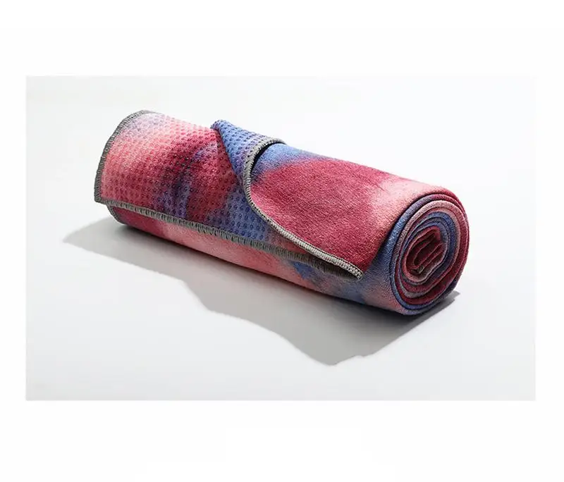 GloryStar одеяло для йоги с принтом Tie-dye, силиконовое нескользящее утолщенное Впитывающее пот полотенце для йоги, одеяло из сверхтонкого волокна