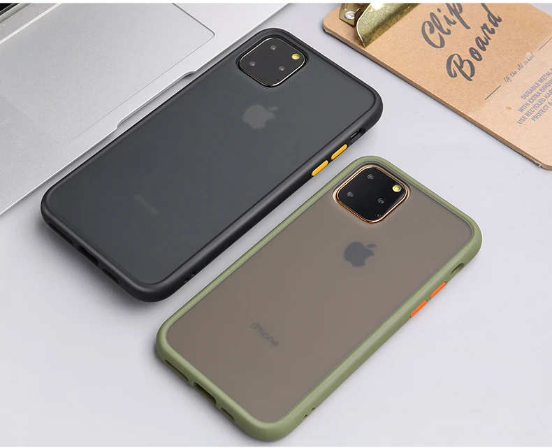 Противоударный защитный чехол для iPhone XS Max X XR 7 8 6 6S Plus, мягкая рамка, жесткая задняя крышка из поликарбоната для iPhone 11 Pro Max, прозрачный чехол