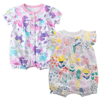 

baby girls clothes infant jumpsuit summer short sleeve cotton 6 9 12 18 24 months costume baby boys romper