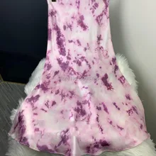 Атласная шелковая фиолетовая юбка миди с принтом с галстуком и высокой талией, женские модные юбки наивысшего качества