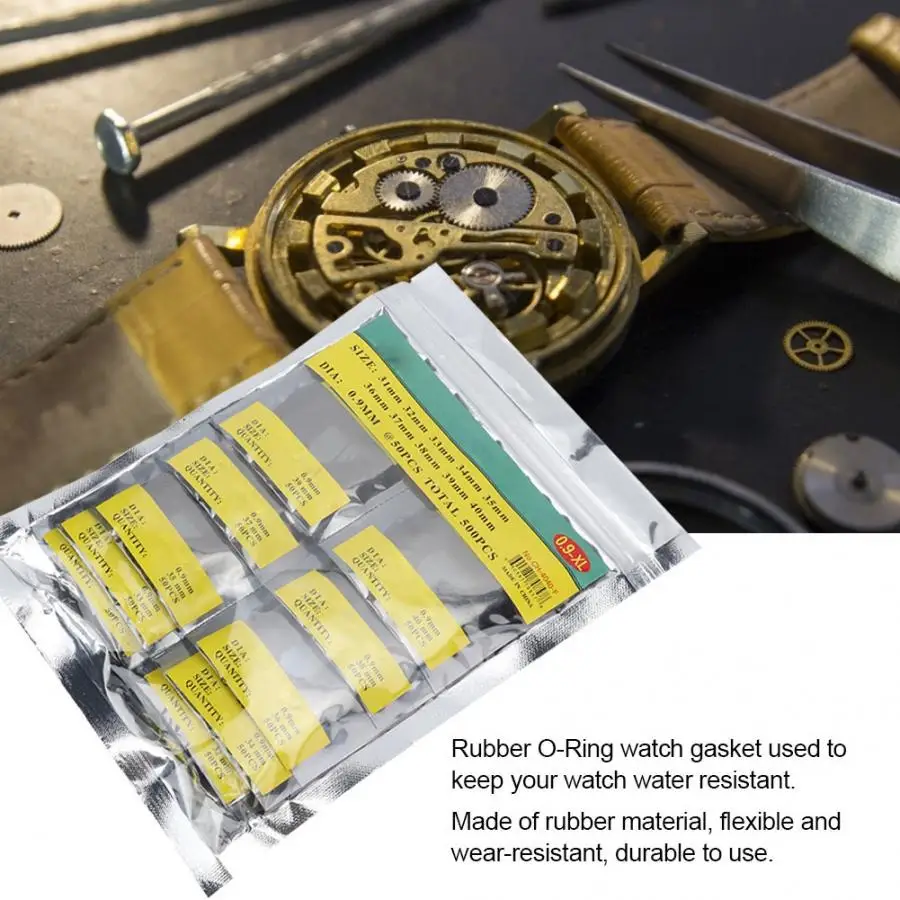 500 шт 0,9 мм уплотнительное кольцо часы резиновый уплотнитель прокладка часы задняя крышка уплотнения прокладки части часов ремонт аксессуар инструмент для часовщика