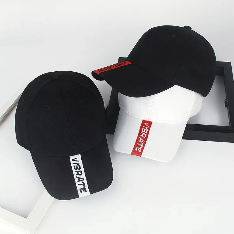 

Unisex Canvas Baseball Cap Women Men Embroidery Adjustable Curved Visor Hat with Letter Tapes Snapback Bone Dad Hat 6 Panels